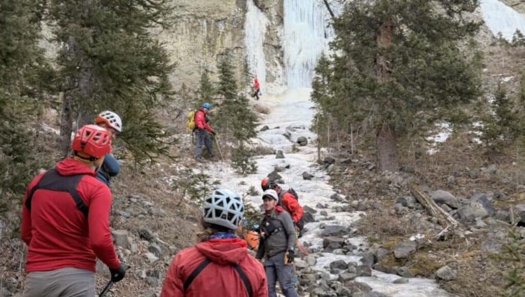 Deceased ice climber recovered from Ouray County Trail.