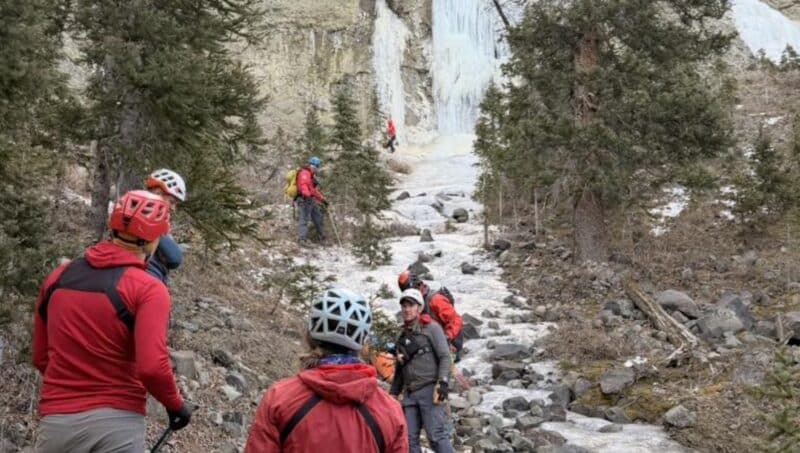 Deceased ice climber recovered from Ouray County Trail.