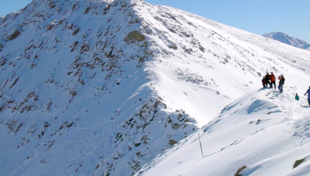 Ski terrain for expert skiers.