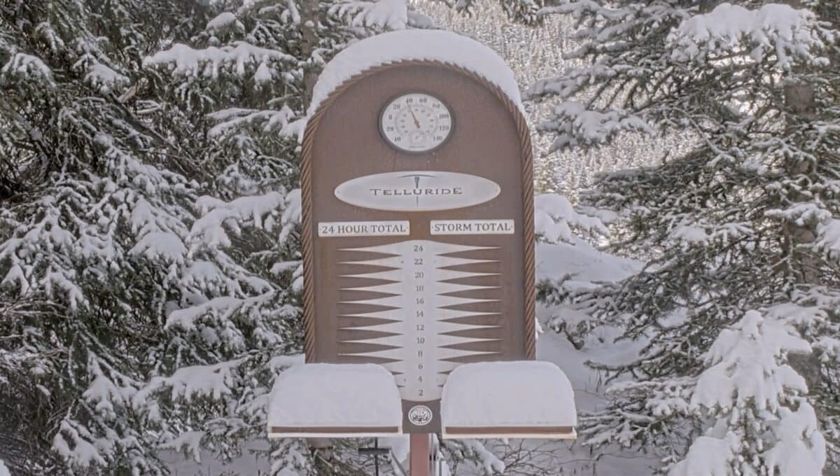 The first proper snowfall of the season at Telluride.