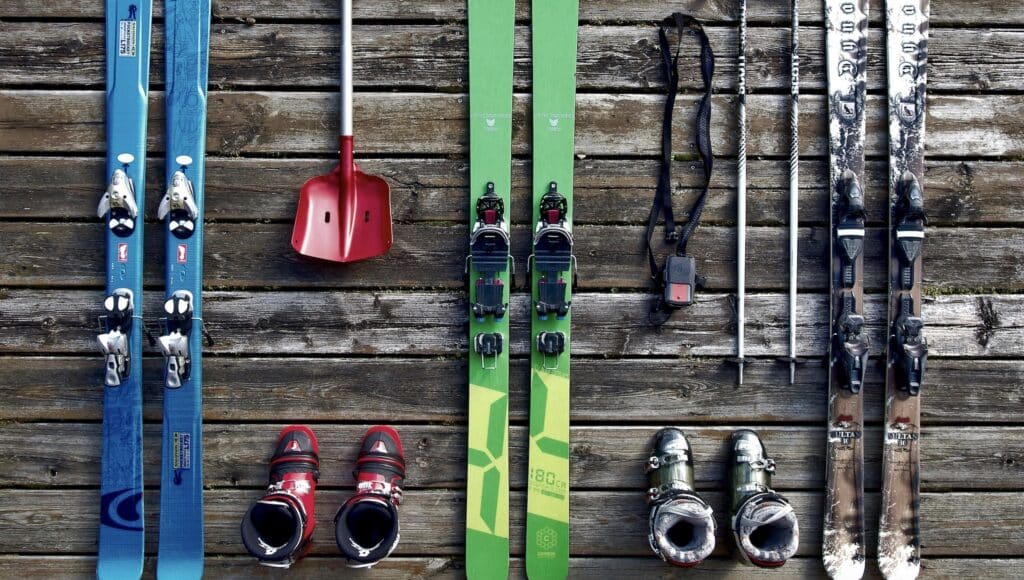 Ski equipment.