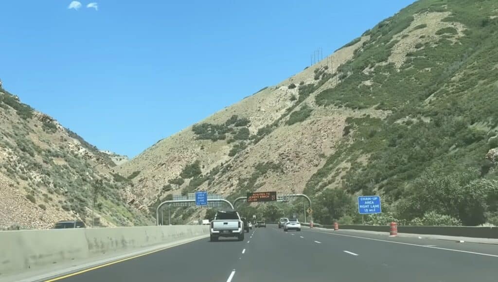 Interstate 80 in Utah.