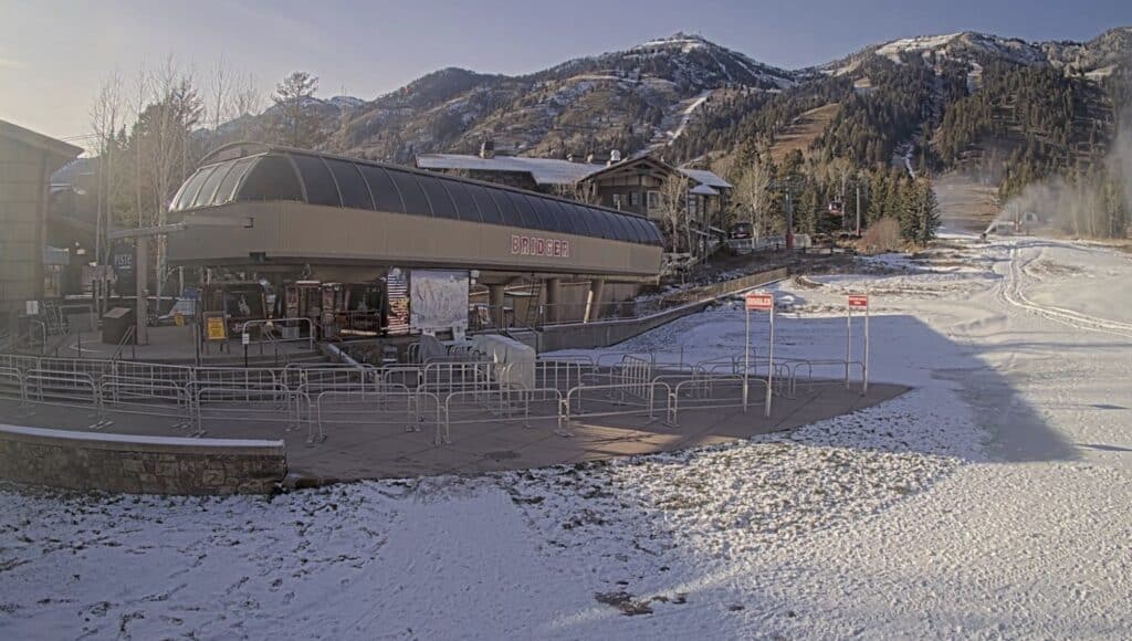 Base of the Bridger Gondola at Jackson Hole.