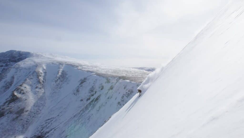 Skiing Mount Katahdin in New England.