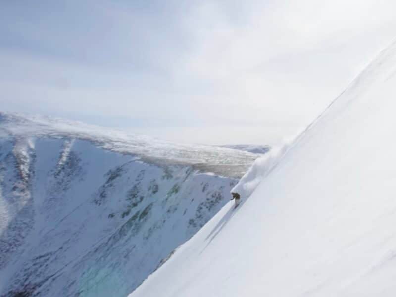 Skiing Mount Katahdin in New England.
