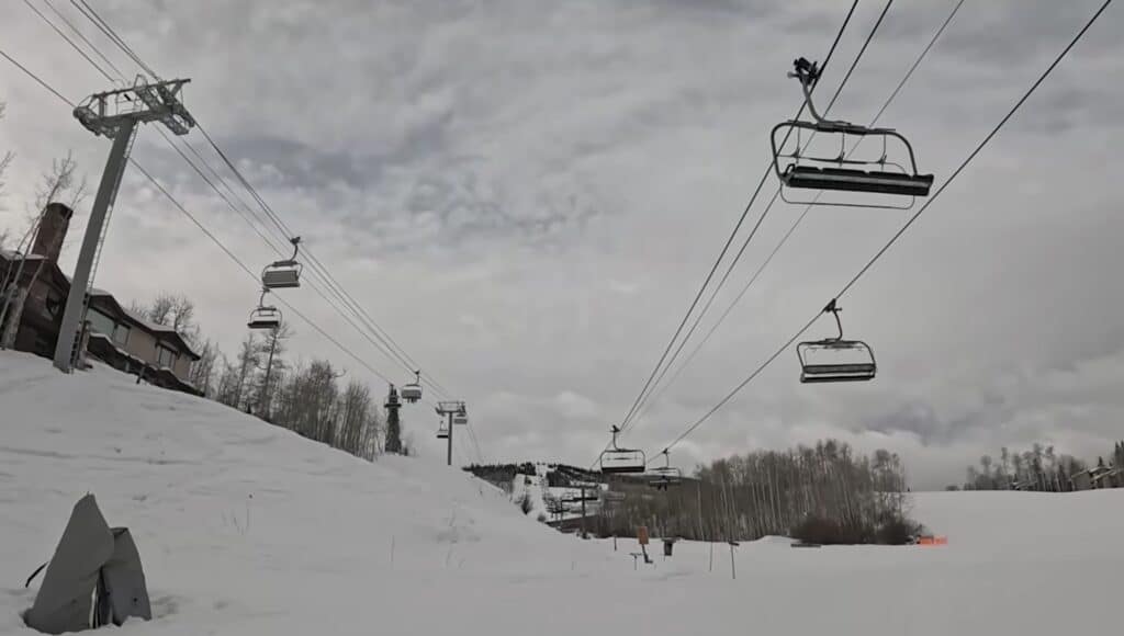 Chairlifts.