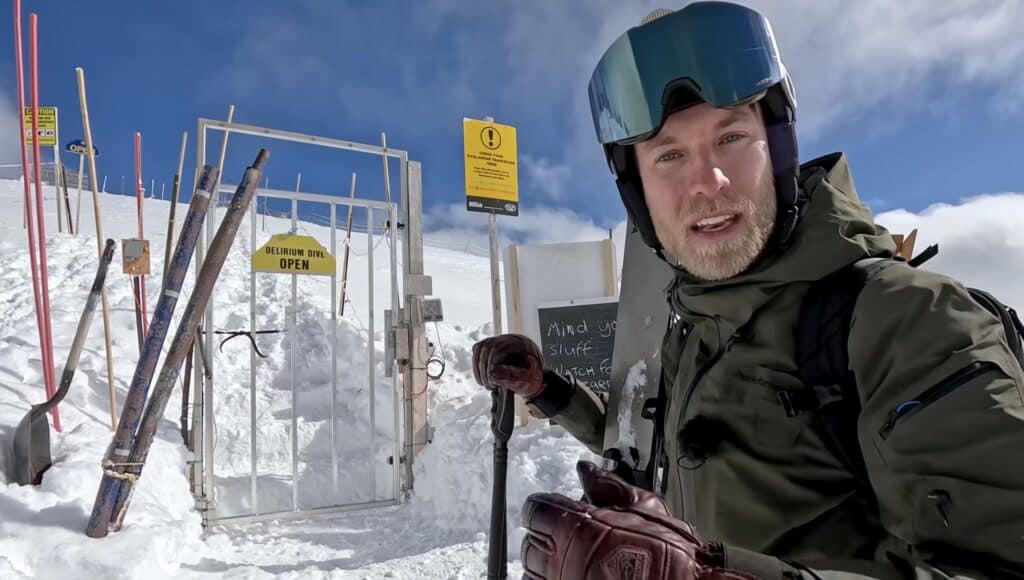 Delerium Dive, one of Canada's scariest ski runs.