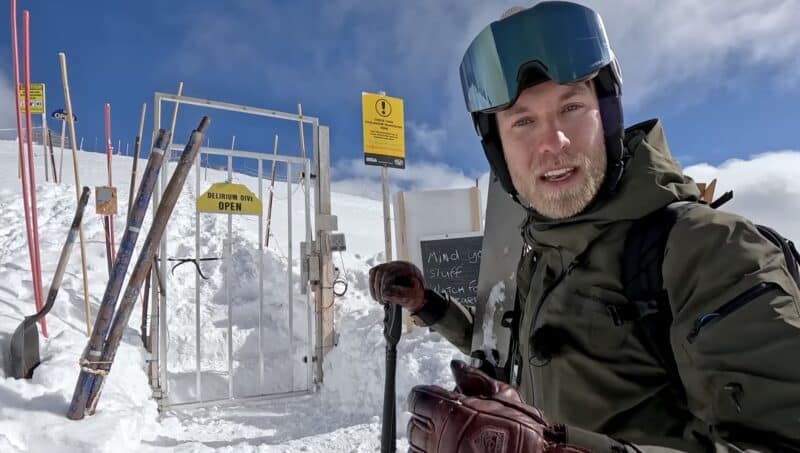 Delerium Dive, one of Canada's scariest ski runs.