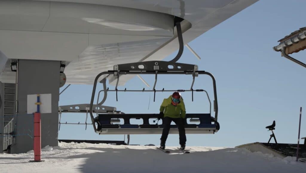 Kicking off your first day back on skis.