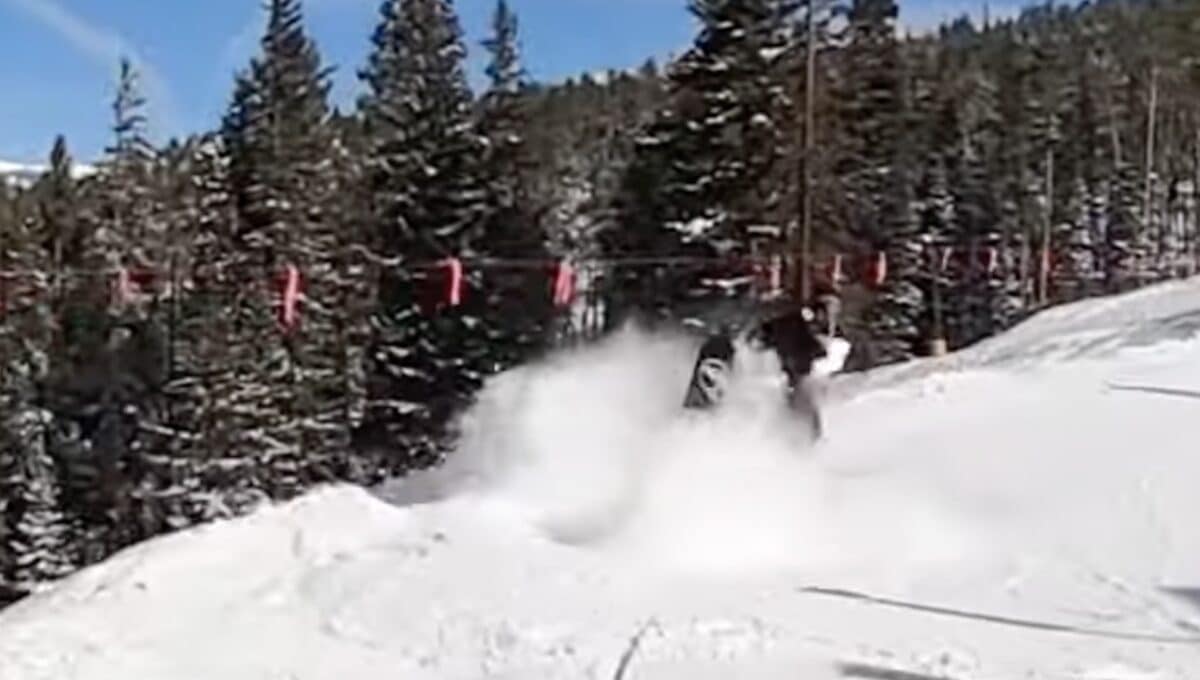 Skier x snowboarder collision at Keystone.