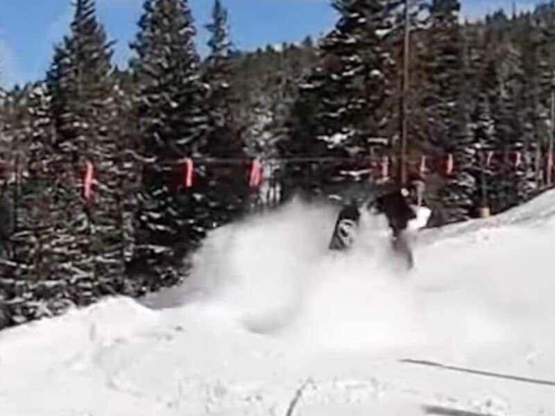 Skier x snowboarder collision at Keystone.