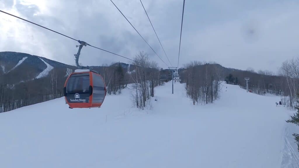 The Chondola ski lift at Sunday River in Maine.