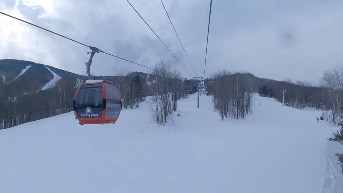 The Chondola ski lift at Sunday River in Maine.