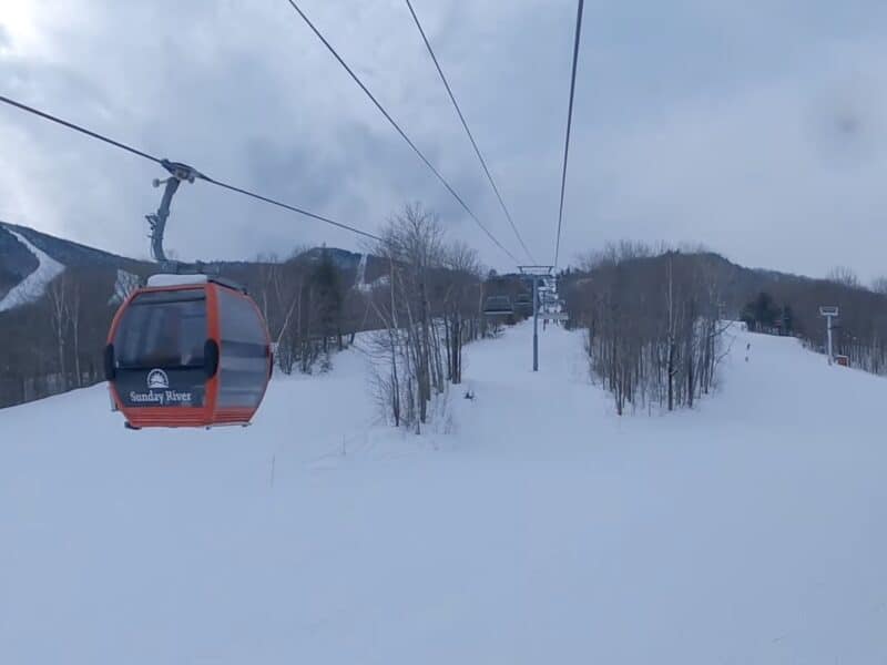 The Chondola ski lift at Sunday River in Maine.