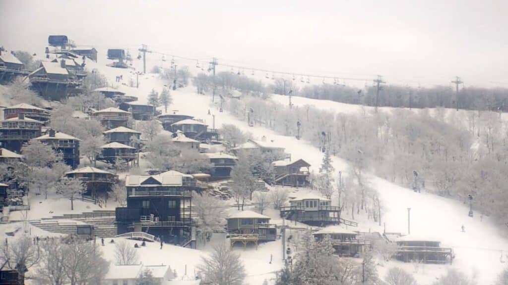 View of Beech Mountain, the highest ski area in the south.