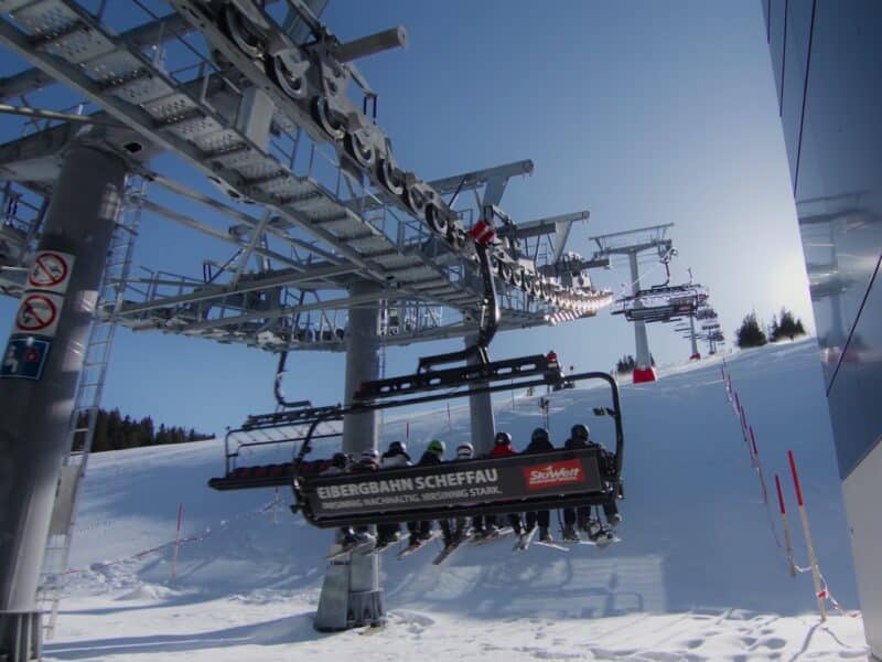Highest capacity chairlift in the world.