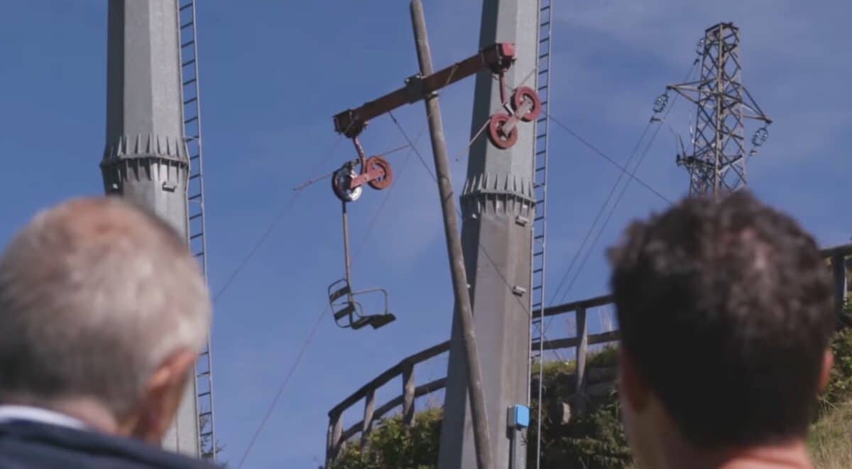 Italy's first chairlift.