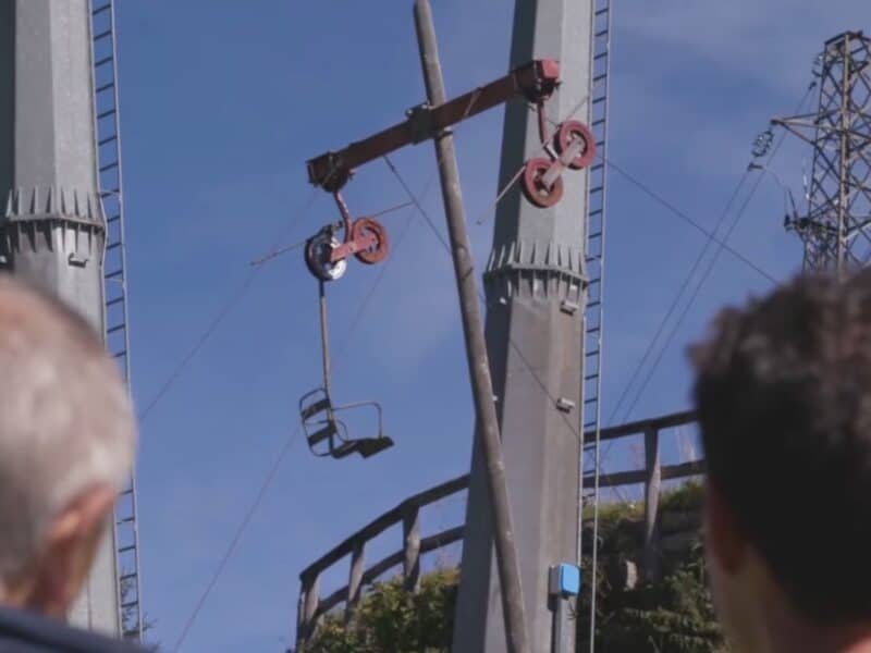 Italy's first chairlift.