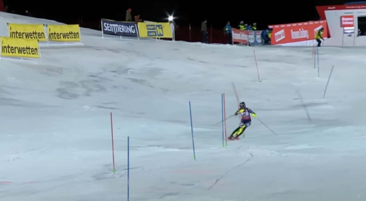 Mikaela Shiffrin racing in Austria.