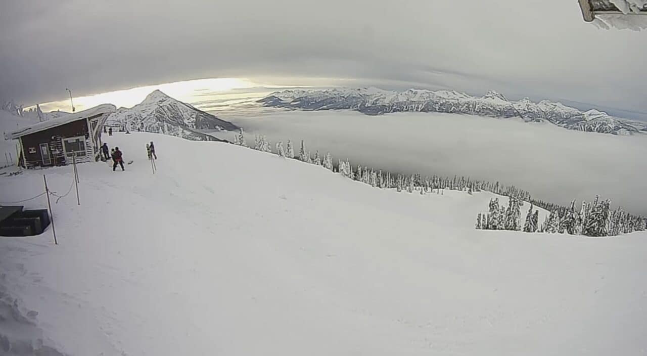 Live view from the top of Revelstoke.