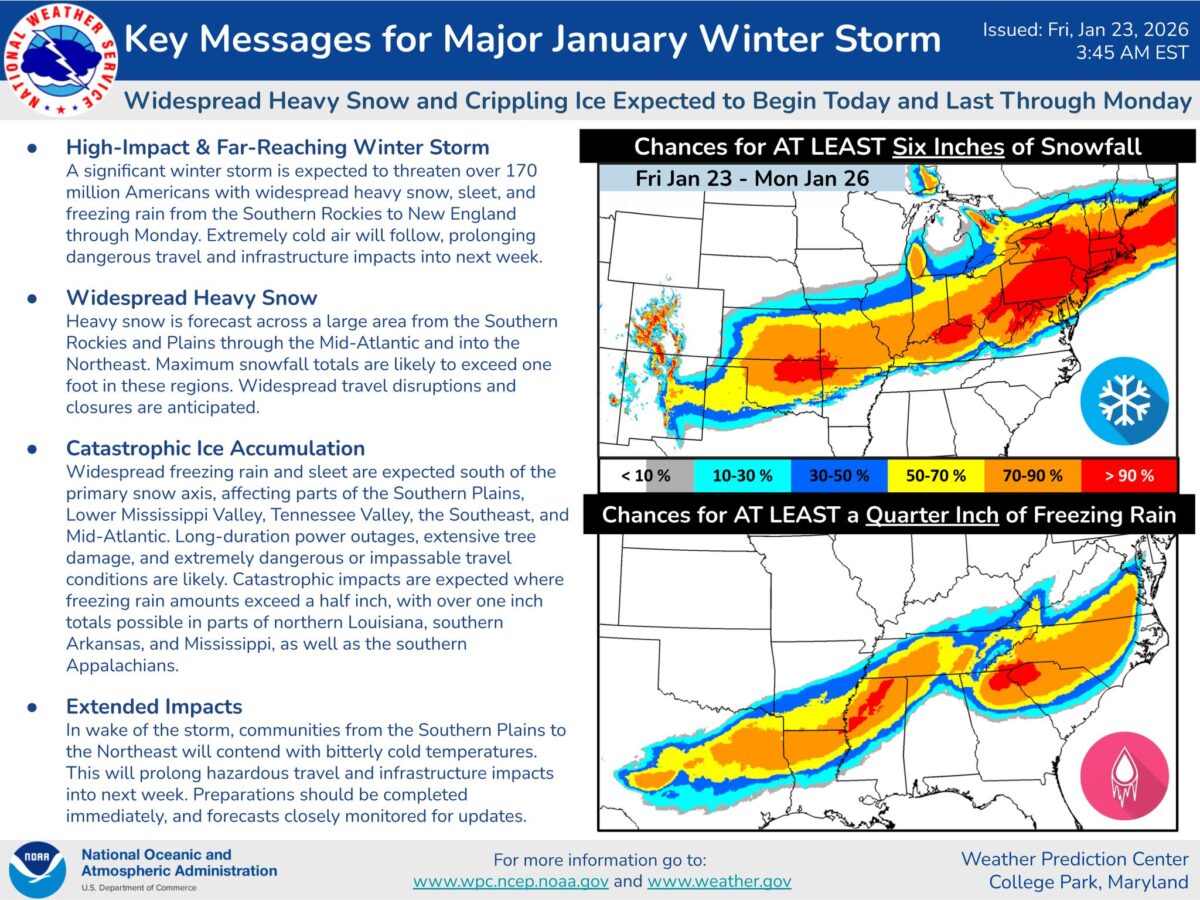 National Weather Service Issues Warning For Catastrophic Ice ...