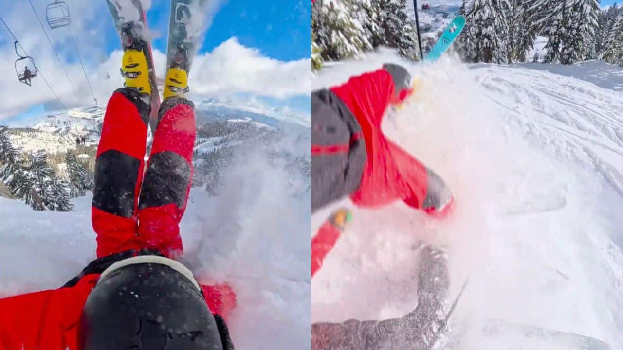 Skier Makes ‘Comedy Of Errors’ During Palisades Tahoe Powder Day