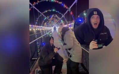 Wedding proposal gone wrong at Michigan ski resort.