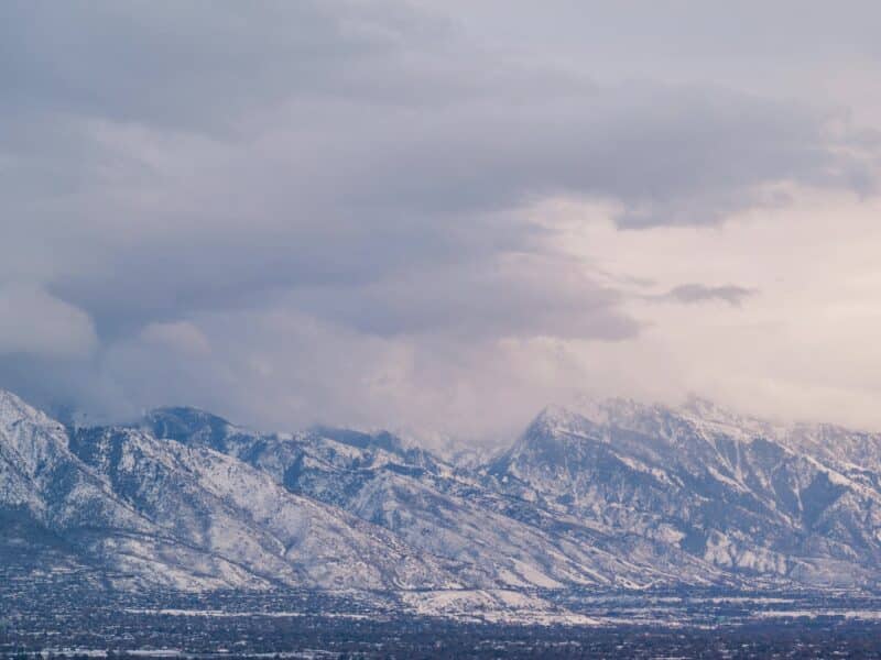 Snow in Utah.