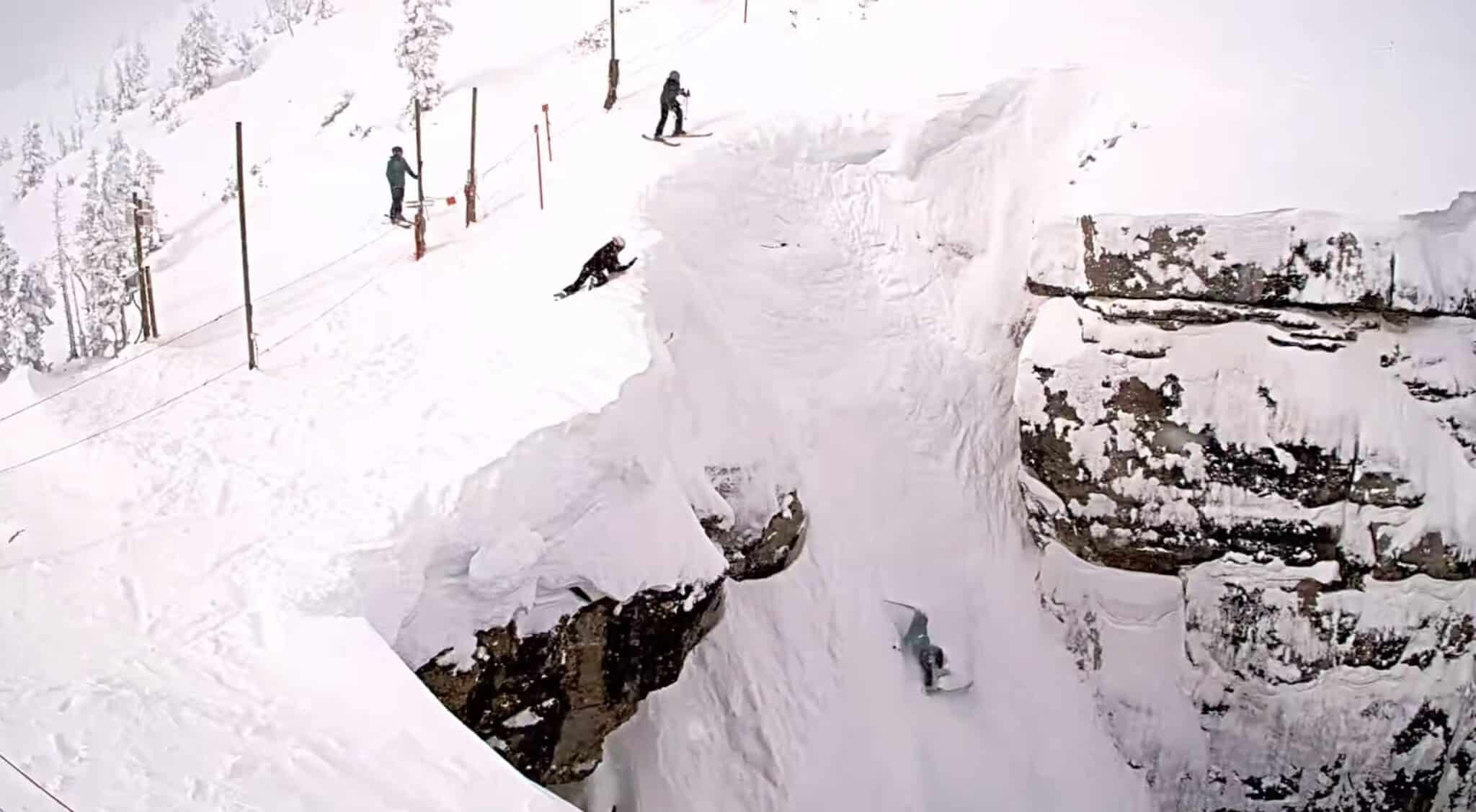 Brutal Wipeout Captured On Corbet's Couloir Live Camera