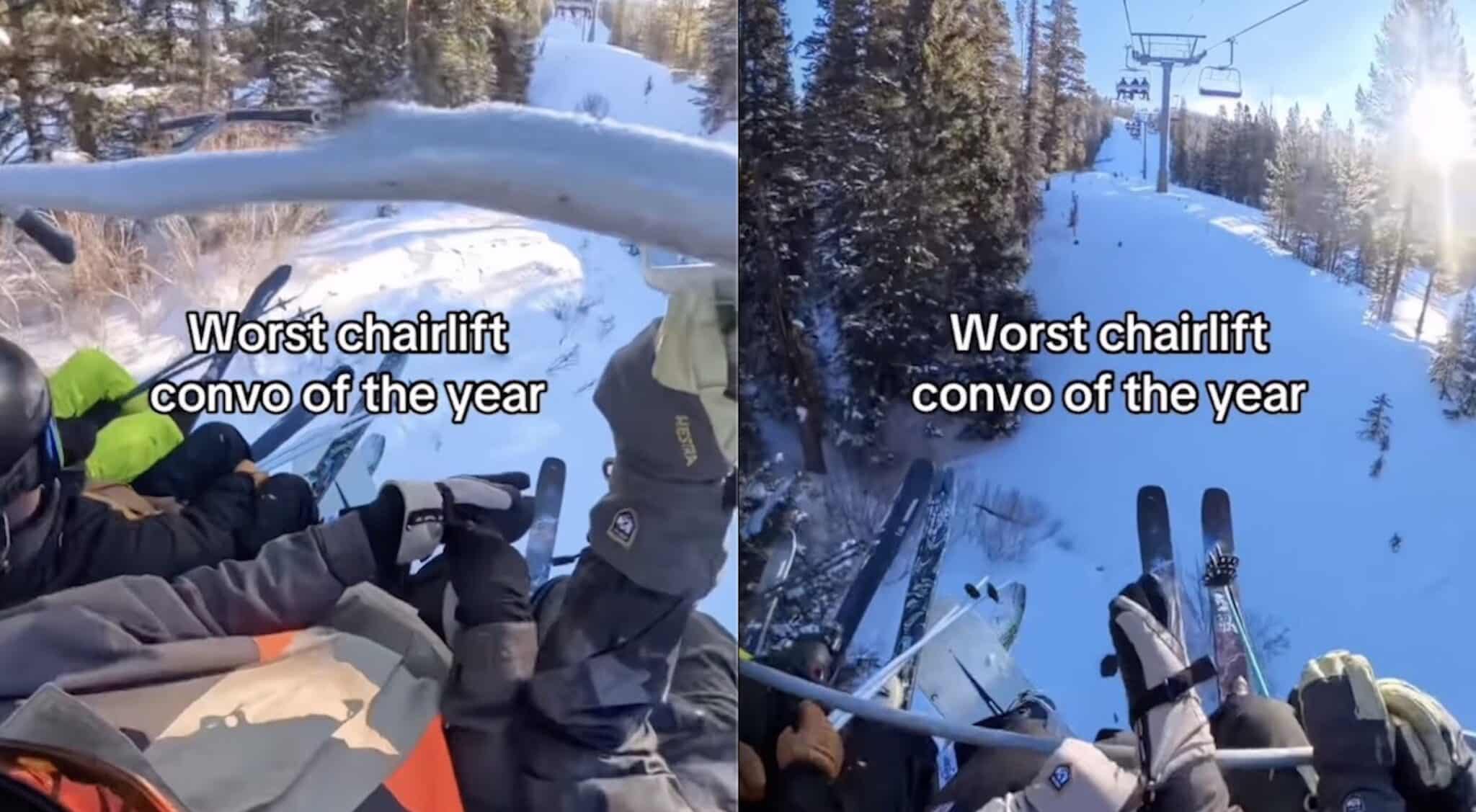 Snowboarder Receives Unwarranted Lecture On Using The Safety Bar From Random Skier