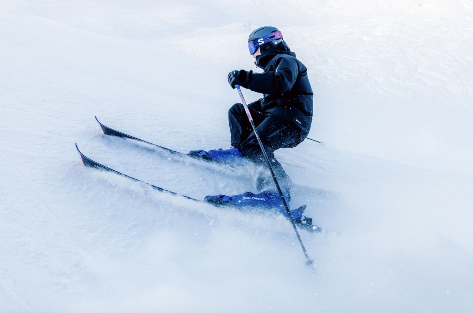 The S/PRO ALPHA C BOA® Ski Boots in action.