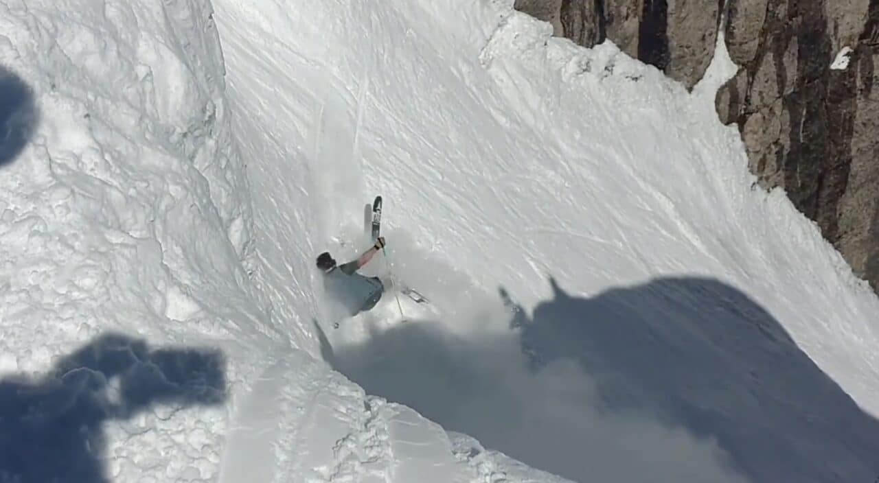 How NOT to ski Corbet's Couloir.