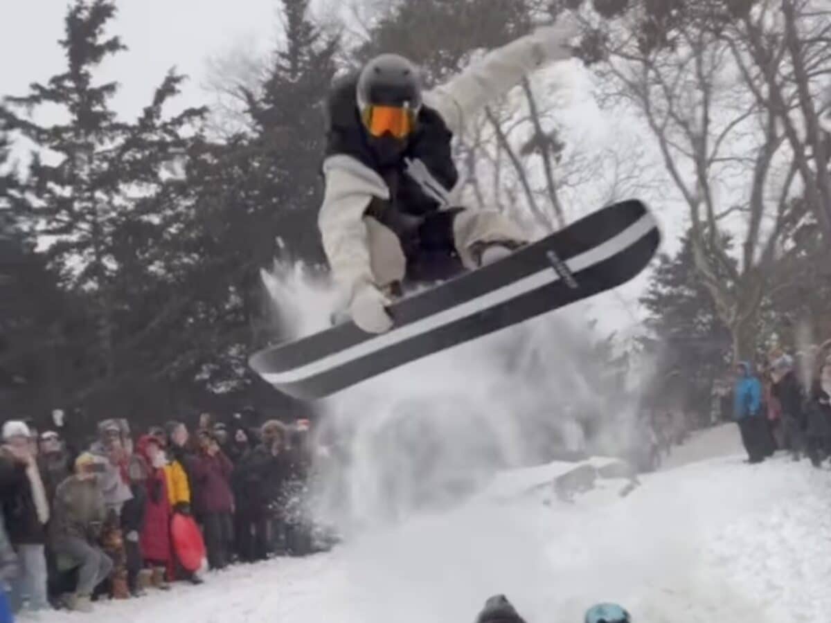 Shaun White snowboards @ Central Park, New York City