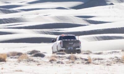 Photo of vehicle offroad at Eureka Dunes on December 17th.