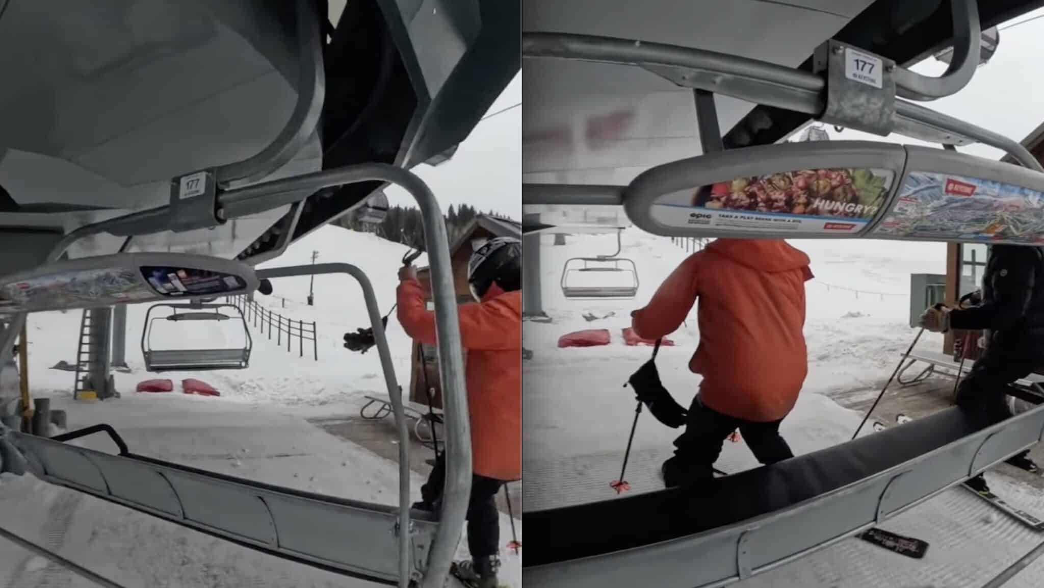 Greedy Skier Stops Lift In Race For First Chair