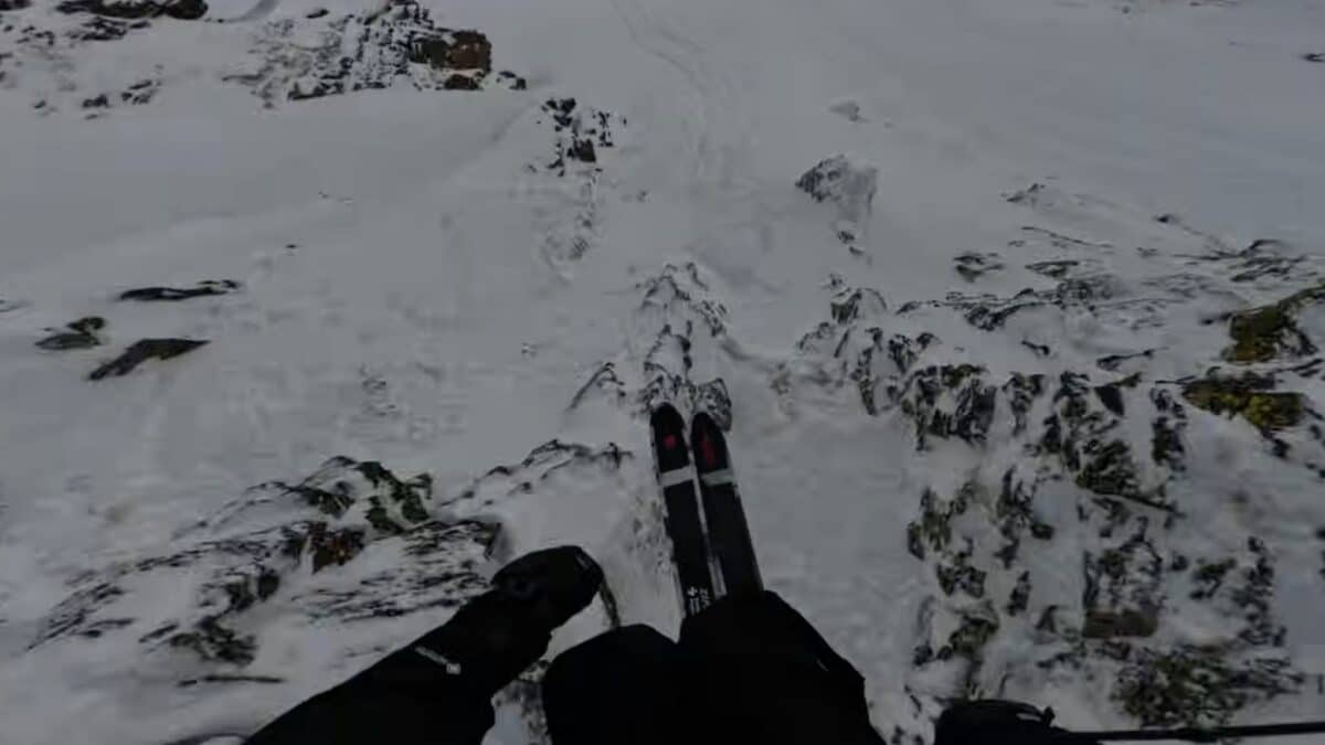 Ben Richards freeride skier POV.