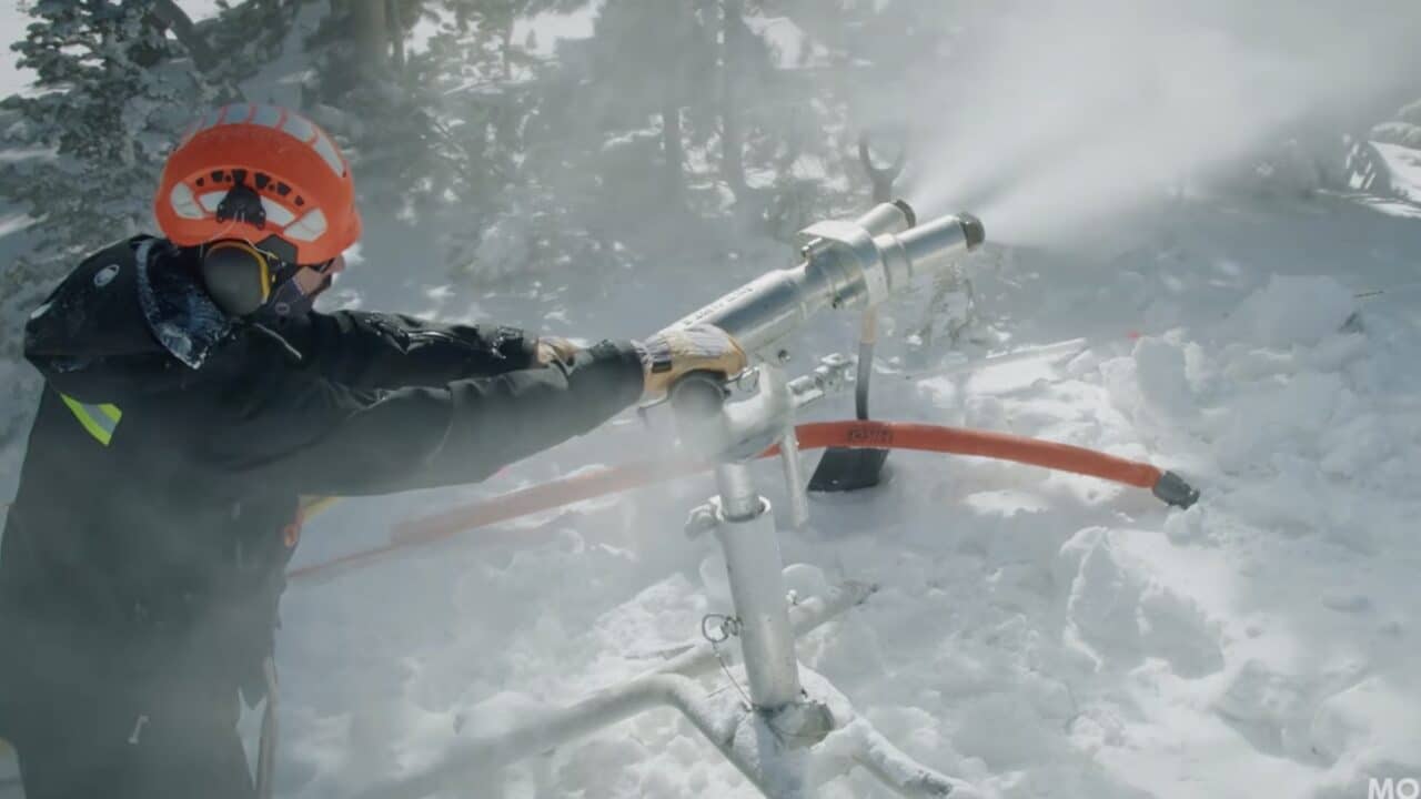 How snowmakers are battling the dry conditions.