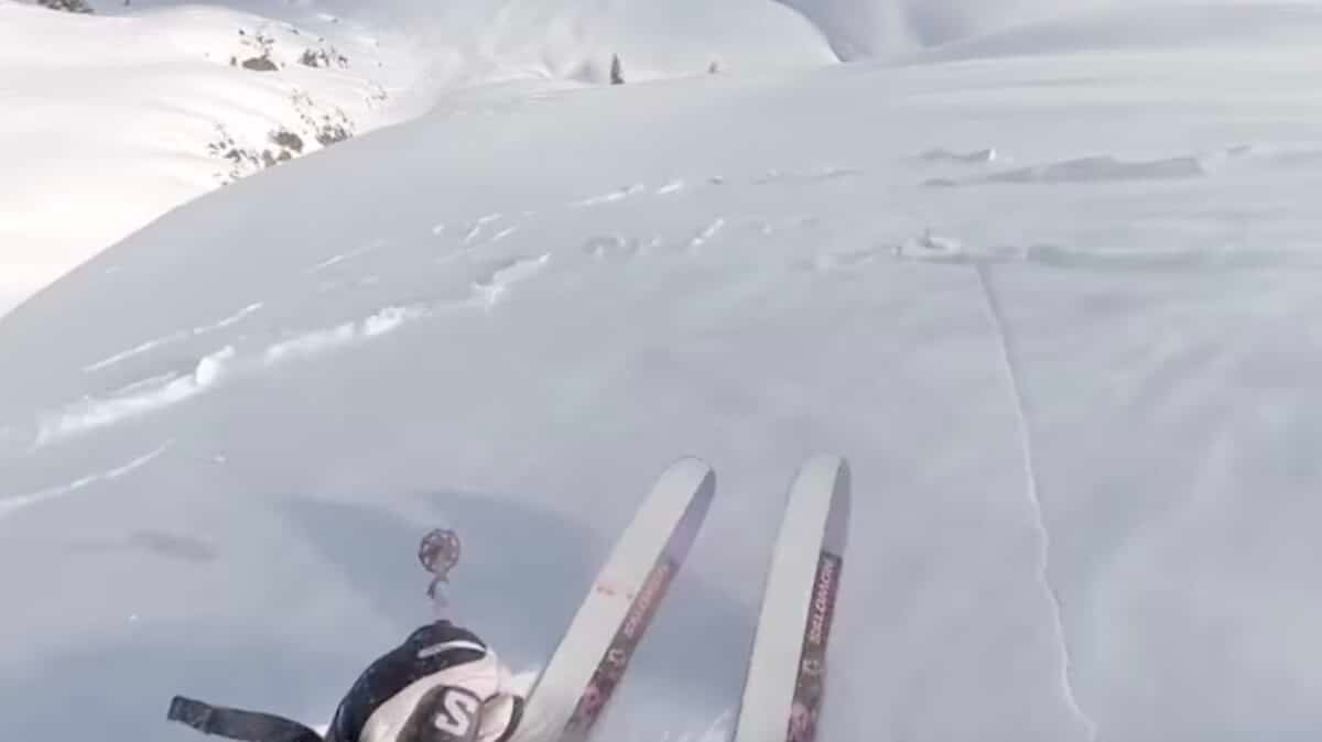 Josh Daiek outruns an avalanche.