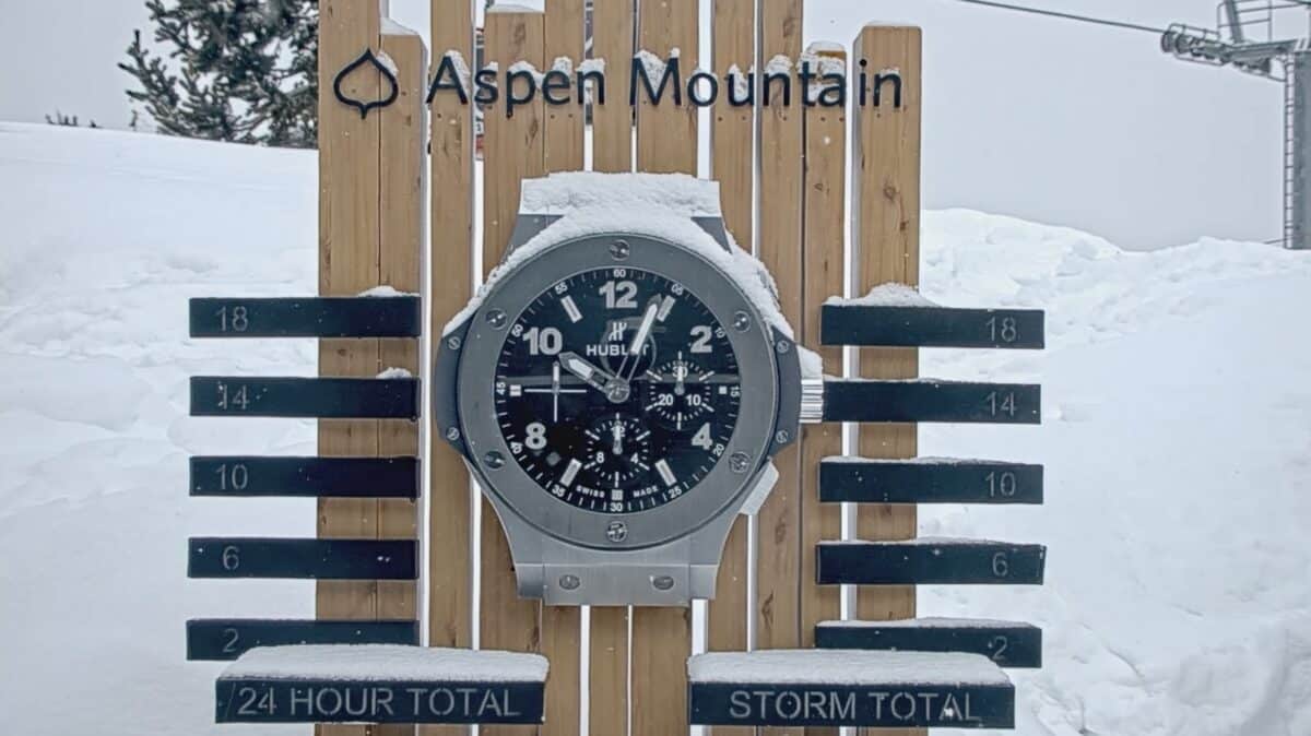 The snow is starting in Aspen.