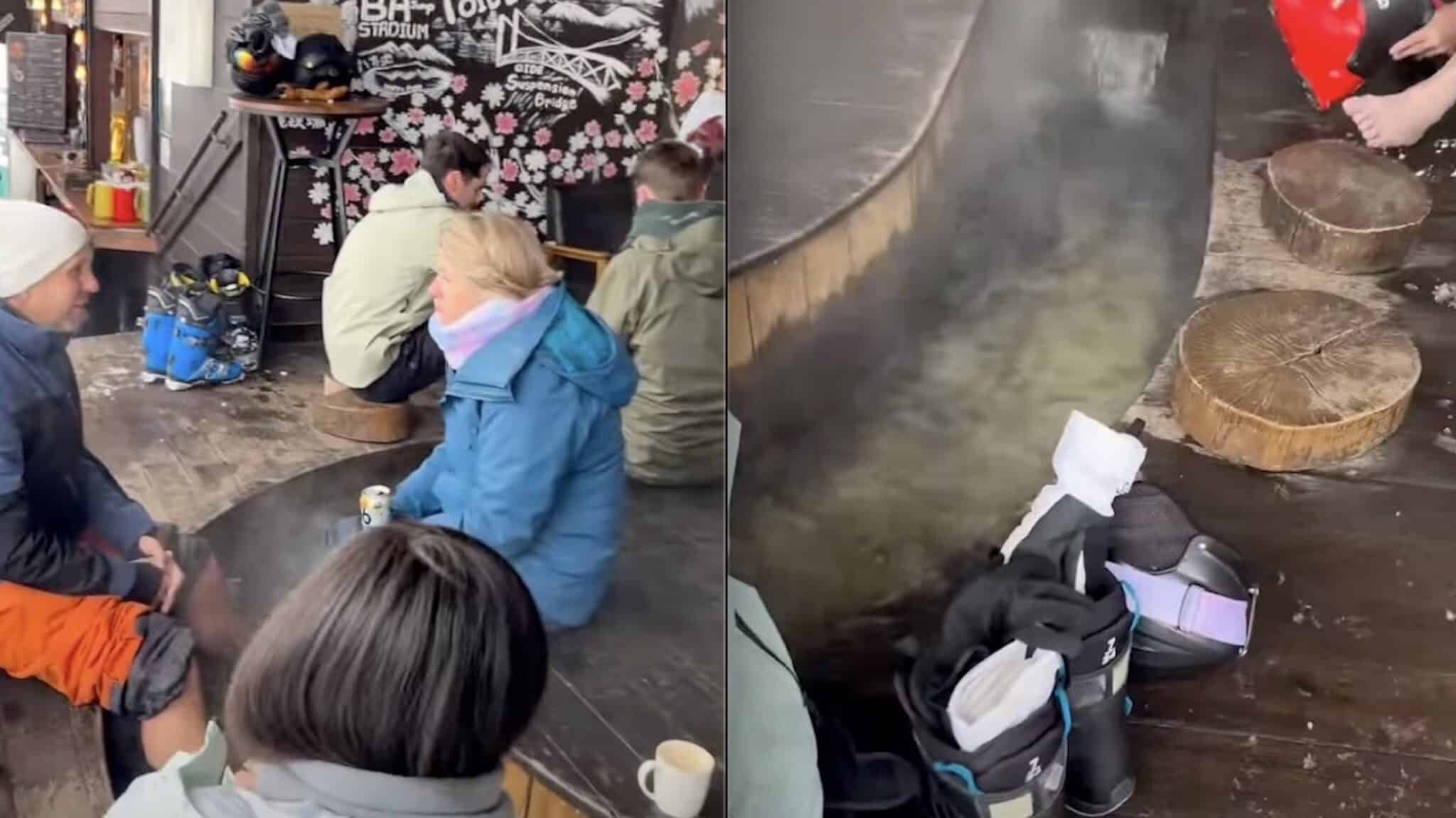 Japanese Ski Resort Has A Foot Bath At The Base Of The Mountain