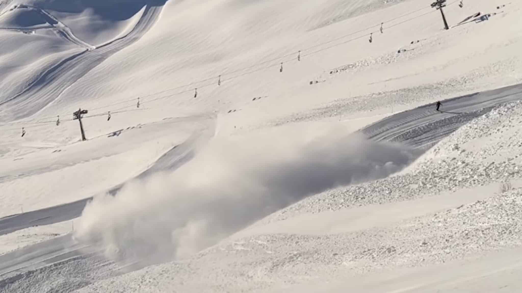 Avalanche Mitigation Releases Large Slide At Swiss Ski Resort