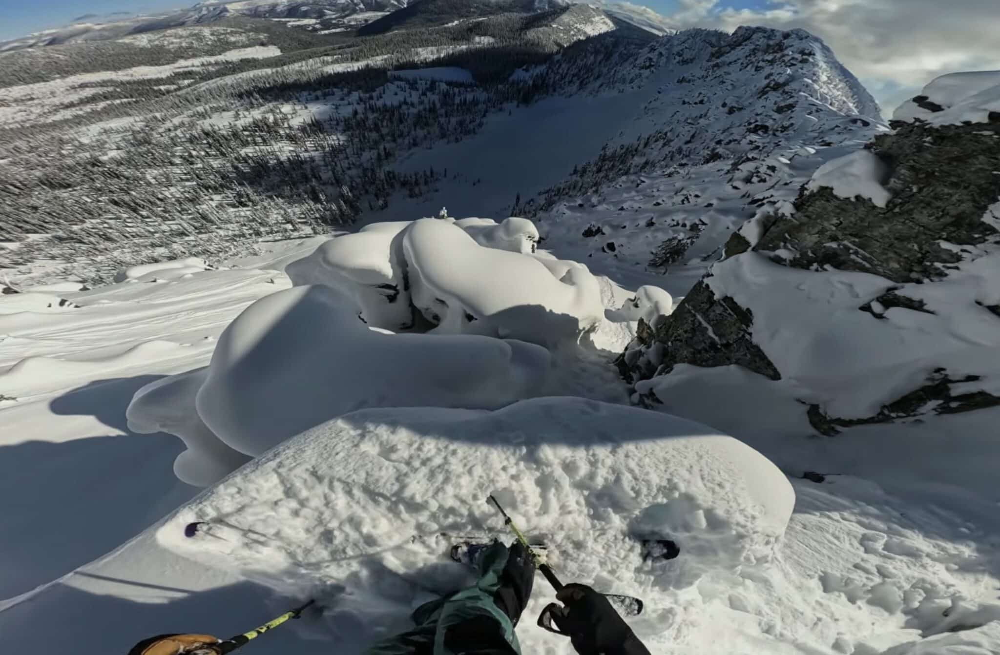 Parkin Costain Charging Steep Backcountry Lines in 4K Is Pure Big-Mountain Mastery