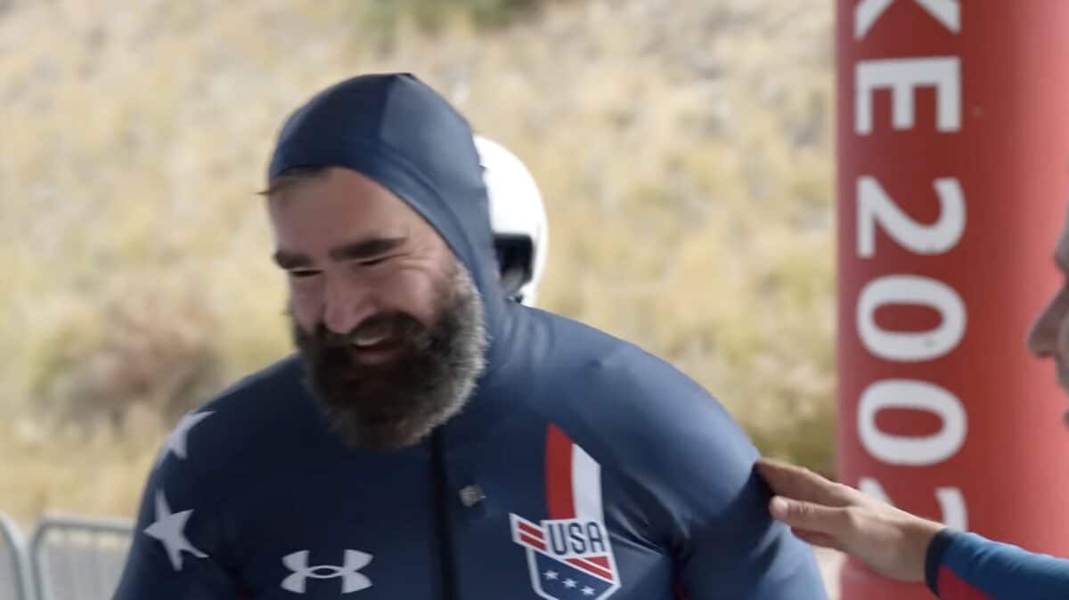 Jason Kelce tries bobsledding.