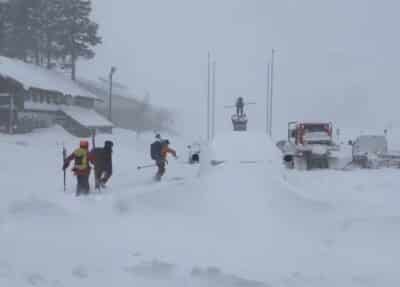 10 skiers unaccounted for near Castle Peak in Northern California's Nevada County as crews continue efforts after mass avalanche burial late Tuesday morning.