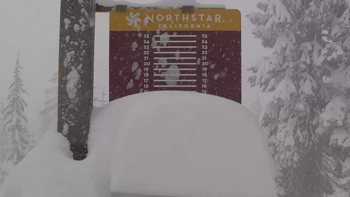 Snowfall at Northstar California.