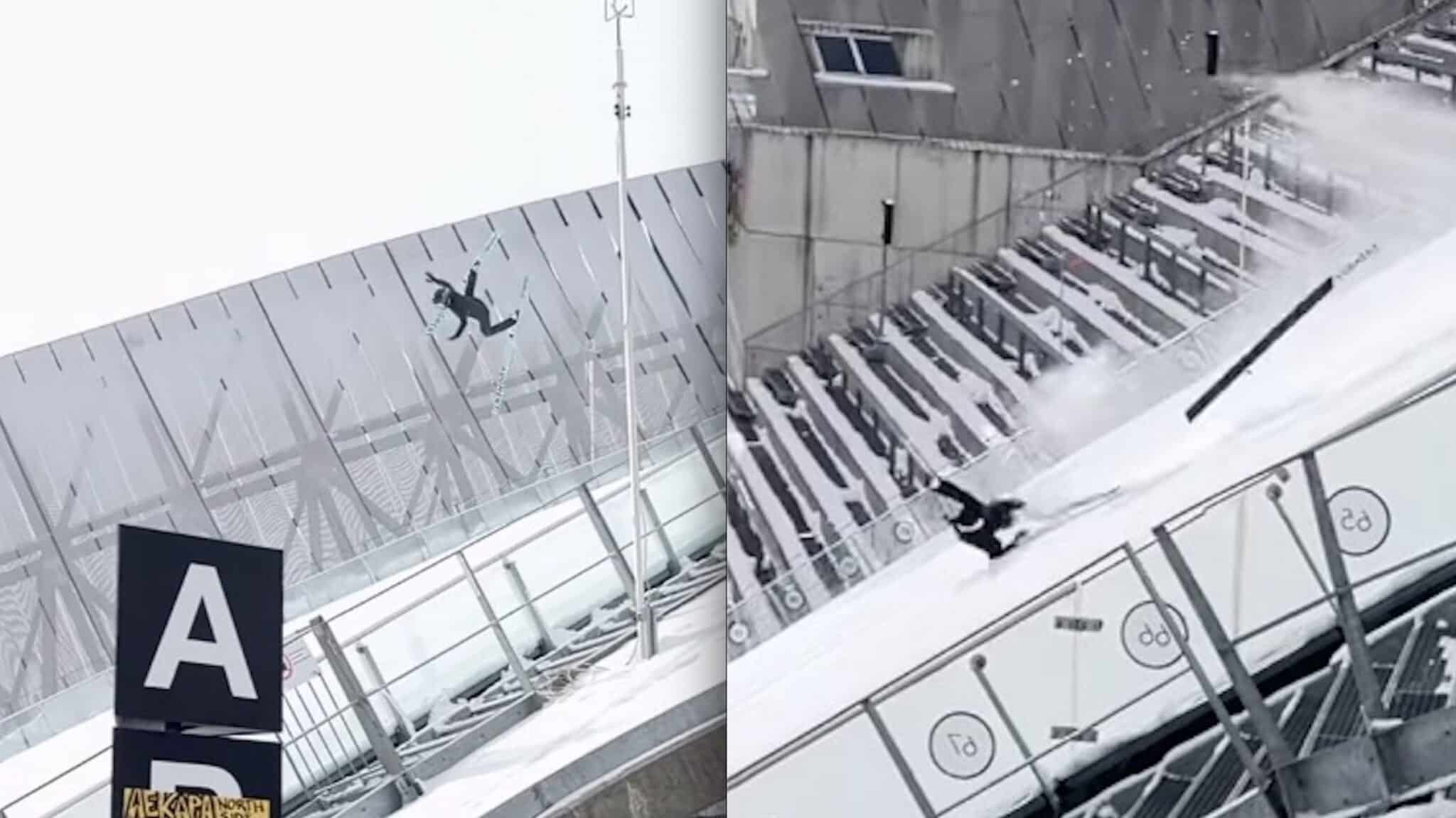 Violent Ski Jump Wipeout Captured On Camera At Oslo