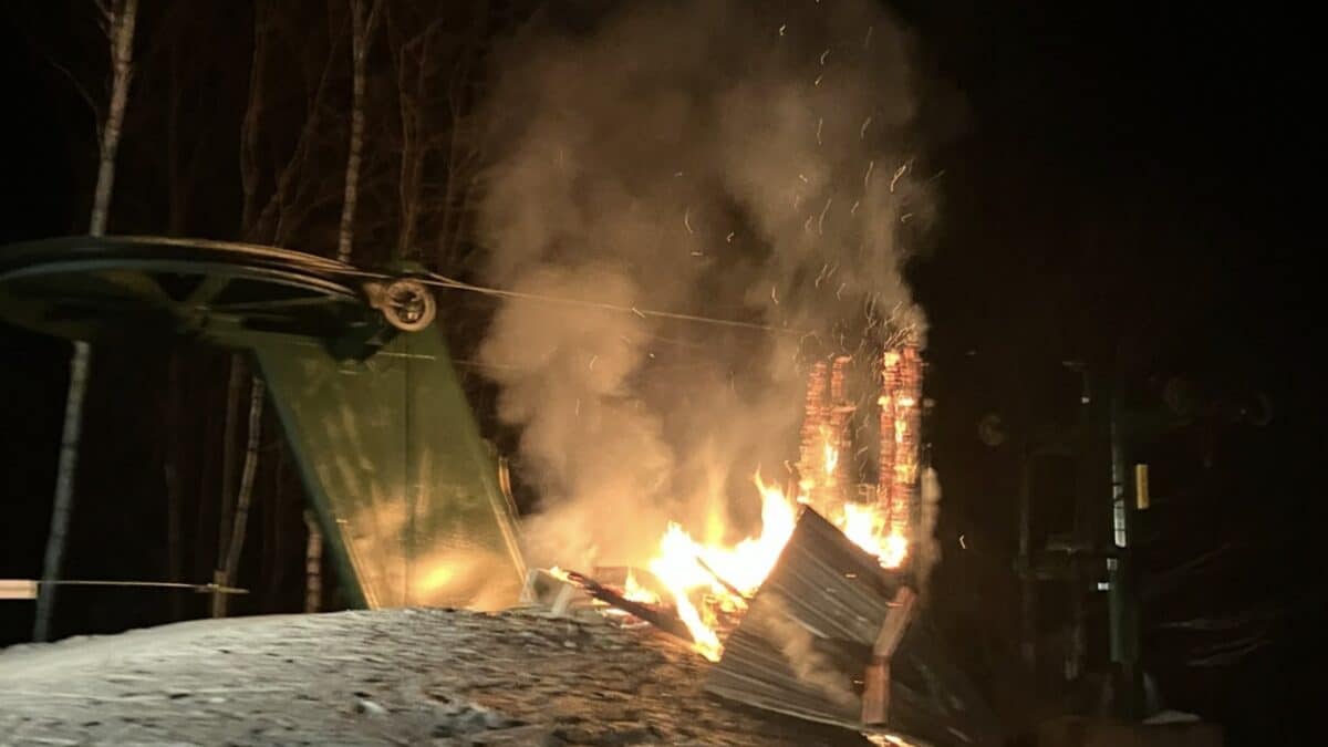 Lift Shack At New York Ski Resort Catches Fire