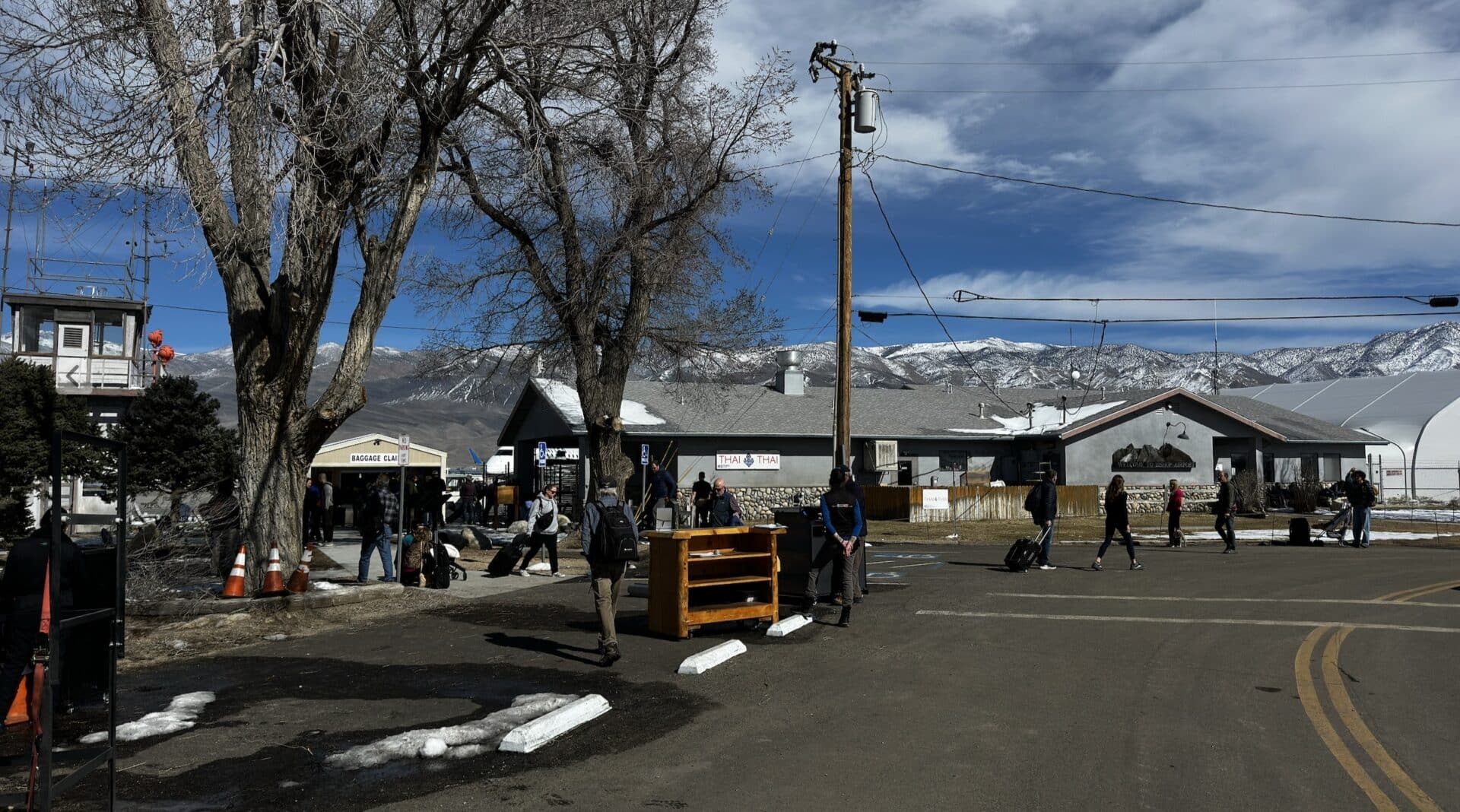 Bishop Airport in California, the smallest airport I've ever experienced.