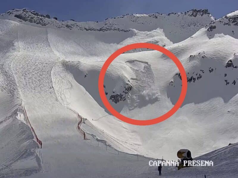 Skier caught in avalanche @ Presena Glacier