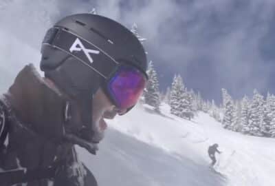 David Beckham snowboaring @ Island Lake Lodge, BC